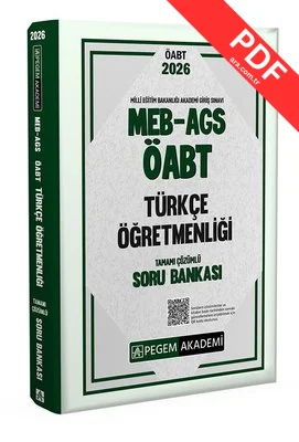 2026 MEB AGS ÖABT Türkçe Öğretmenliği Tamamı Çözümlü Soru Bankası kitap kapağı