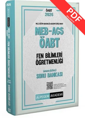 2026 MEB AGS ÖABT Fen Bilimleri Öğretmenliği Tamamı Çözümlü Soru Bankası kitap kapağı