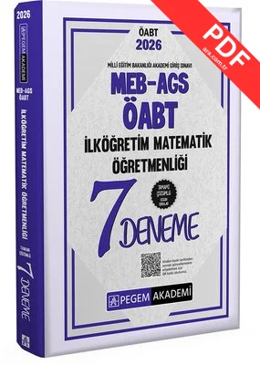2026 MEB AGS ÖABT İlköğretim Matematik Öğretmenliği Tamamı Çözümlü 7 Deneme kitap kapağı