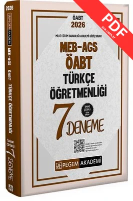 2026 MEB AGS ÖABT Türkçe Öğretmenliği Tamamı Çözümlü 7 Deneme kitap kapağı