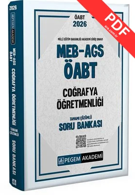 2026 MEB AGS ÖABT Coğrafya Öğretmenliği Tamamı Çözümlü Soru Bankası kitap kapağı