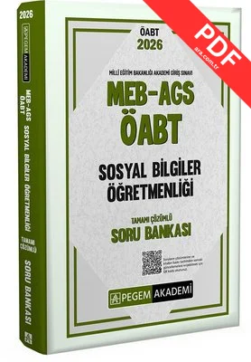 2026 MEB AGS ÖABT Sosyal Bilgiler Öğretmenliği Tamamı Çözümlü Soru Bankası kitap kapağı