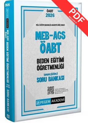 2026 MEB AGS ÖABT Beden Eğitimi Öğretmenliği Tamamı Çözümlü Soru Bankası kitap kapağı