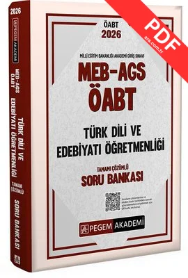 2026 MEB AGS ÖABT Türk Dili ve Edebiyatı Öğretmenliği Tamamı Çözümlü Soru Bankası kitap kapağı