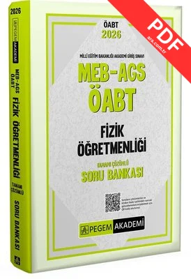 2026 MEB AGS ÖABT Fizik Öğretmenliği Tamamı Çözümlü Soru Bankası kitap kapağı