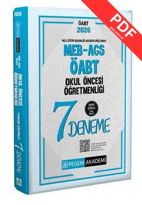 2026 MEB AGS ÖABT Okul Öncesi Öğretmenliği Tamamı Çözümlü 7 Deneme kitap kapağı