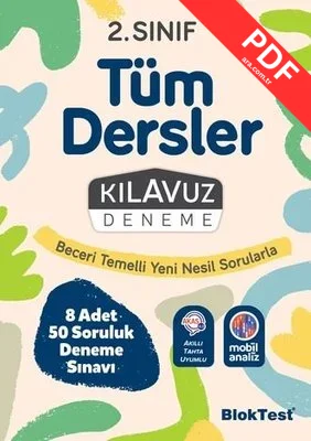 2.Sınıf Bloktest Tüm Dersler Kılavuz Deneme kitap kapağı