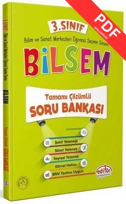 3.Sınıf Bilsem Tamamı Çözümlü Soru Bankası