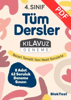 4.Sınıf Bloktest Tüm Dersler Kılavuz Deneme kitap kapağı