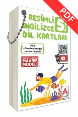 5. Sınıf Resimli İngilizce Dil Kartları kitap kapağı