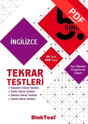 5.Sınıf İngilizce Tekrar Testleri kitap kapağı