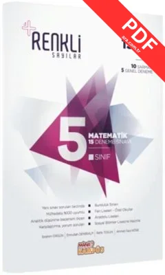 5.Sınıf Matematik 15 Deneme Sınavı-Renkli Sayılar kitap kapağı