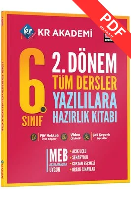 6. Sınıf 2. Dönem Tüm Dersler Yazılılara Hazırlık Kitabı kitap kapağı