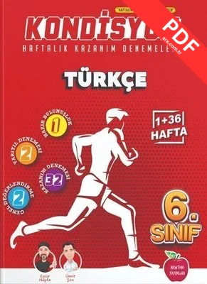 6. Sınıf Kondisyon Türkçe Denemeleri 37 Hafta kitap kapağı