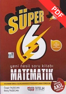 6. Sınıf Matematik Süper Yeni Nesil Soru Kitabı kitap kapağı