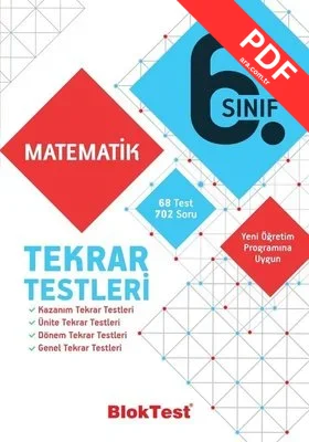 6.Sınıf Matematik Tekrar Testleri kitap kapağı