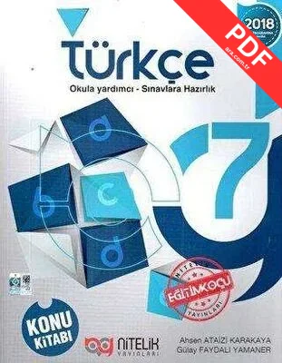 7. Sınıf Türkçe Konu Kitabı kitap kapağı
