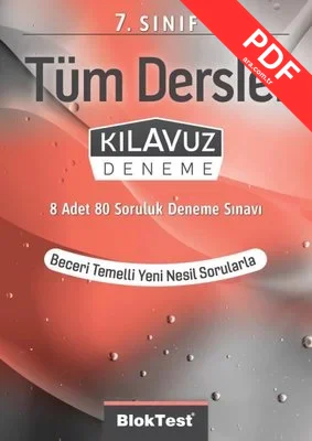 7.Sınıf Bloktest Tüm Dersler Kılavuz Deneme kitap kapağı