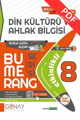 8. Sınıf Bumerang Etkinlikli Din Kültürü Ve Ahlak Bilgisi kitap kapağı