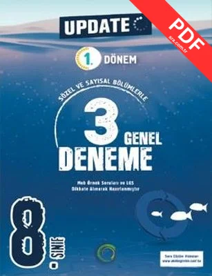 8. Sınıf Update 1. Dönem 3 Genel Deneme kitap kapağı