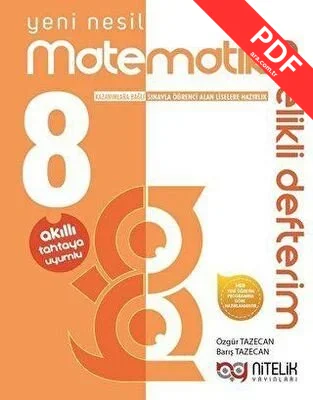 8. Sınıf Matematik Nitelikli Defterim kitap kapağı