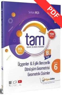 8. Sınıf Matematik TAM Teknik Analiz Modülleri 6 Üçgenler Eşlik Benzerlik Dönüşüm Geometrisi Geometr kitap kapağı