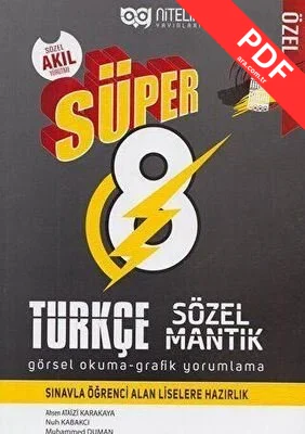 8. Sınıf Türkçe Süper Sözel Mantık Görsel Okuma ve Grafik Yorumlama Soru Kitabı kitap kapağı