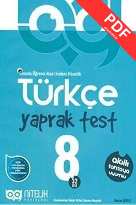 8. Sınıf Türkçe Yaprak Test kitap kapağı