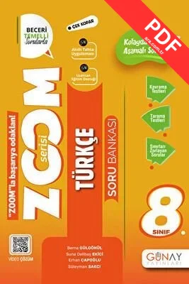 8. Sınıf Zoom Serisi Türkçe Soru Bankası kitap kapağı