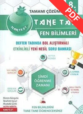 8.Sınıf Defter Tadında Tane Tane Fen Bilimleri kitap kapağı
