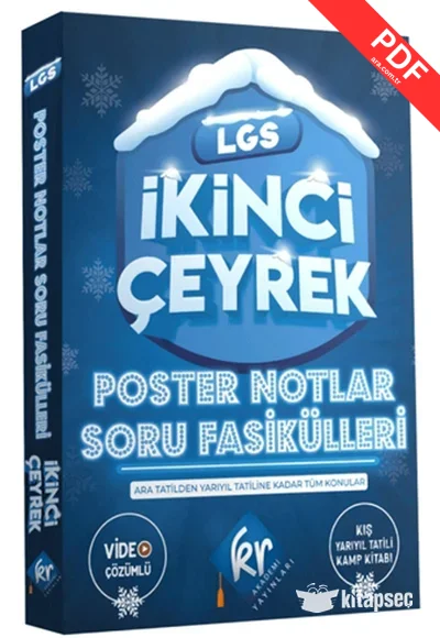 8.Sınıf LGS Poster Notlar Soru Fasikülleri İkinci Çeyrek KR Akademi Yayınları kitap kapağı