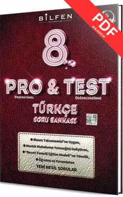 8.Sınıf Pro&Test Türkçe Soru Bankası kitap kapağı