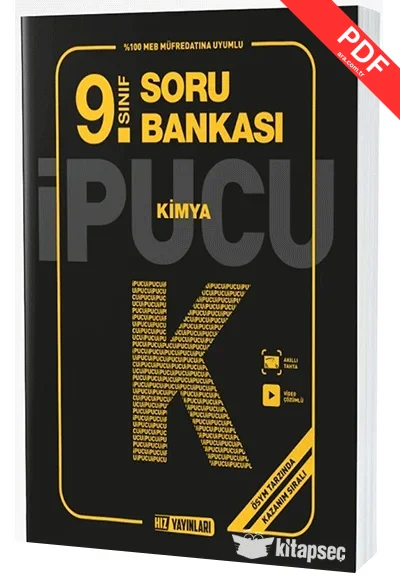 9.Sınıf Kimya İpucu Soru Bankası Hız Yayınları kitap kapağı