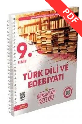 9.Sınıf Türk Dili ve Edebiyatı Öğrencim Defteri kitap kapağı