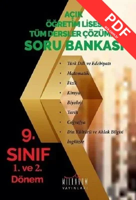 Açıköğretim Lisesi 9.Sınıf Tüm Dersler kitap kapağı