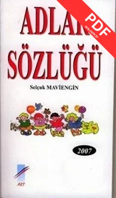 Adlar Sözlüğü kitap kapağı