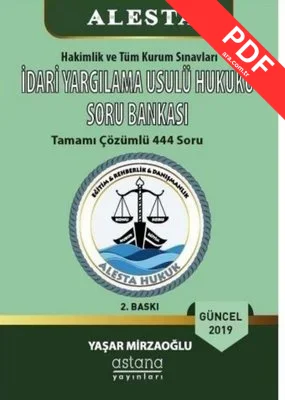 Alesta 2019 İdari Yargılama Usulü Hukuku Soru Bankası-Hakimlik ve Kurum Sınavları kitap kapağı