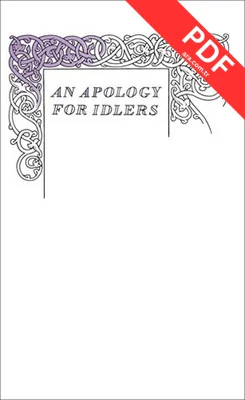 An Apology for Idlers kitap kapağı