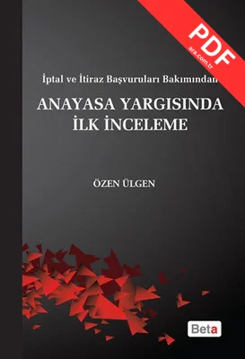 Anayasa Yargısında İlk İnceleme kitap kapağı