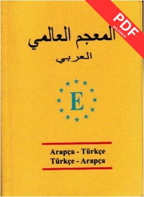 Arapça -Türkçe ve Türkçe - Arapça kitap kapağı