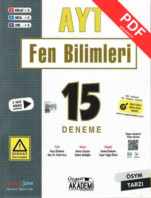 AYT Fen Bilimleri 15'li Deneme kitap kapağı