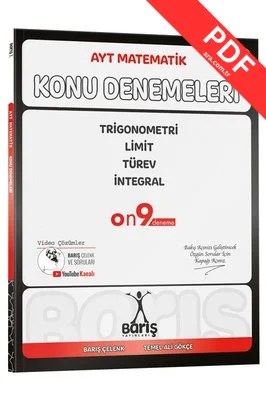 AYT Matematik Trigonometri Limit Türev İntegral Konu Denemeleri kitap kapağı