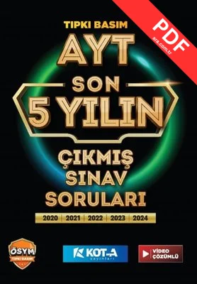 AYT Son 5 Yılın Çıkmış Soruları Tıpkı Basım 5 Fasikül Tek Kitapta Video Çözümlü kitap kapağı