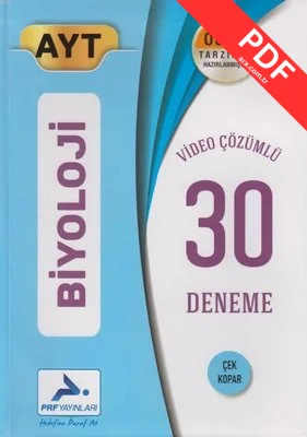 AYT Biyoloji Video Çözümlü 30 Deneme kitap kapağı