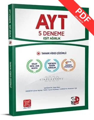 AYT Esit Agirlik 5 Li Paket Deneme kitap kapağı