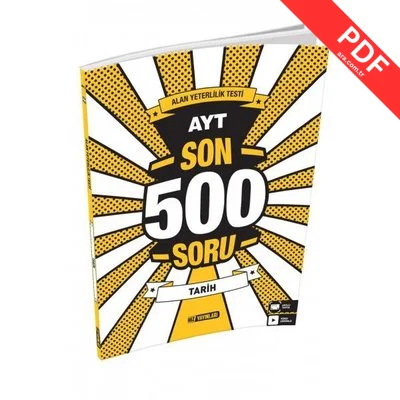 AYT Son 500 Soru - Tarih kitap kapağı