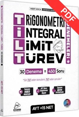 AYT TİLT Denemeleri Trigonometri İntegral Limit Türev 30'lu Deneme kitap kapağı
