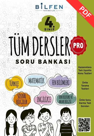 BİLFEN 4. SINIF PRO TÜM DERSLER SORU BANKASI - 2024-2025 kitap kapağı