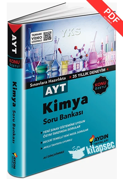 AYT Kimya Konu Özetli Soru Bankası Tamamı Video Çözümlü Aydın Yayınları kitap kapağı