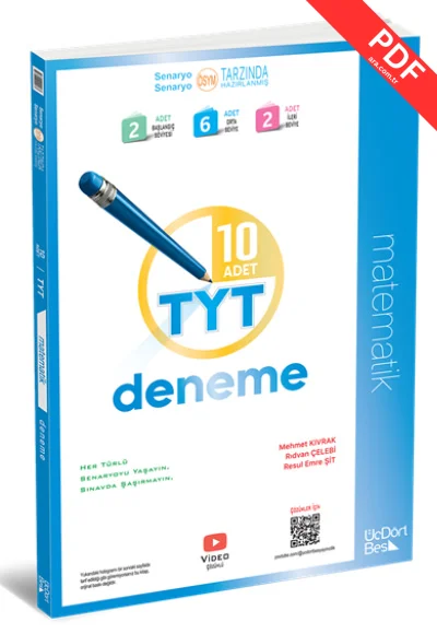 2026 TYT Matematik 10`lu Deneme ÜçDörtBeş Yayınları kitap kapağı